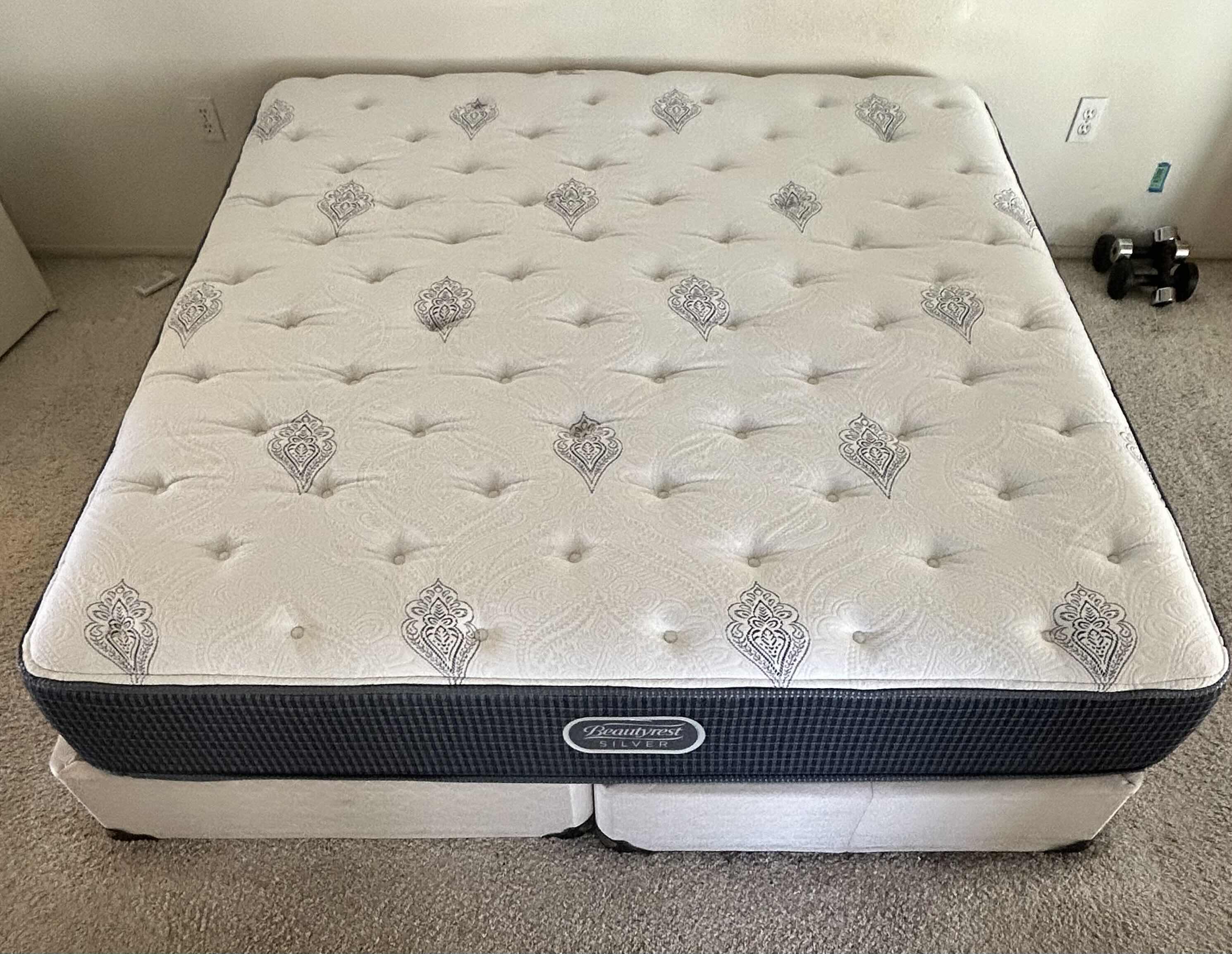 Photo 1 of KING SIZE BEAUTYREST SILVER MATTRESS,  WITH SPLIT BOXSPRINGS