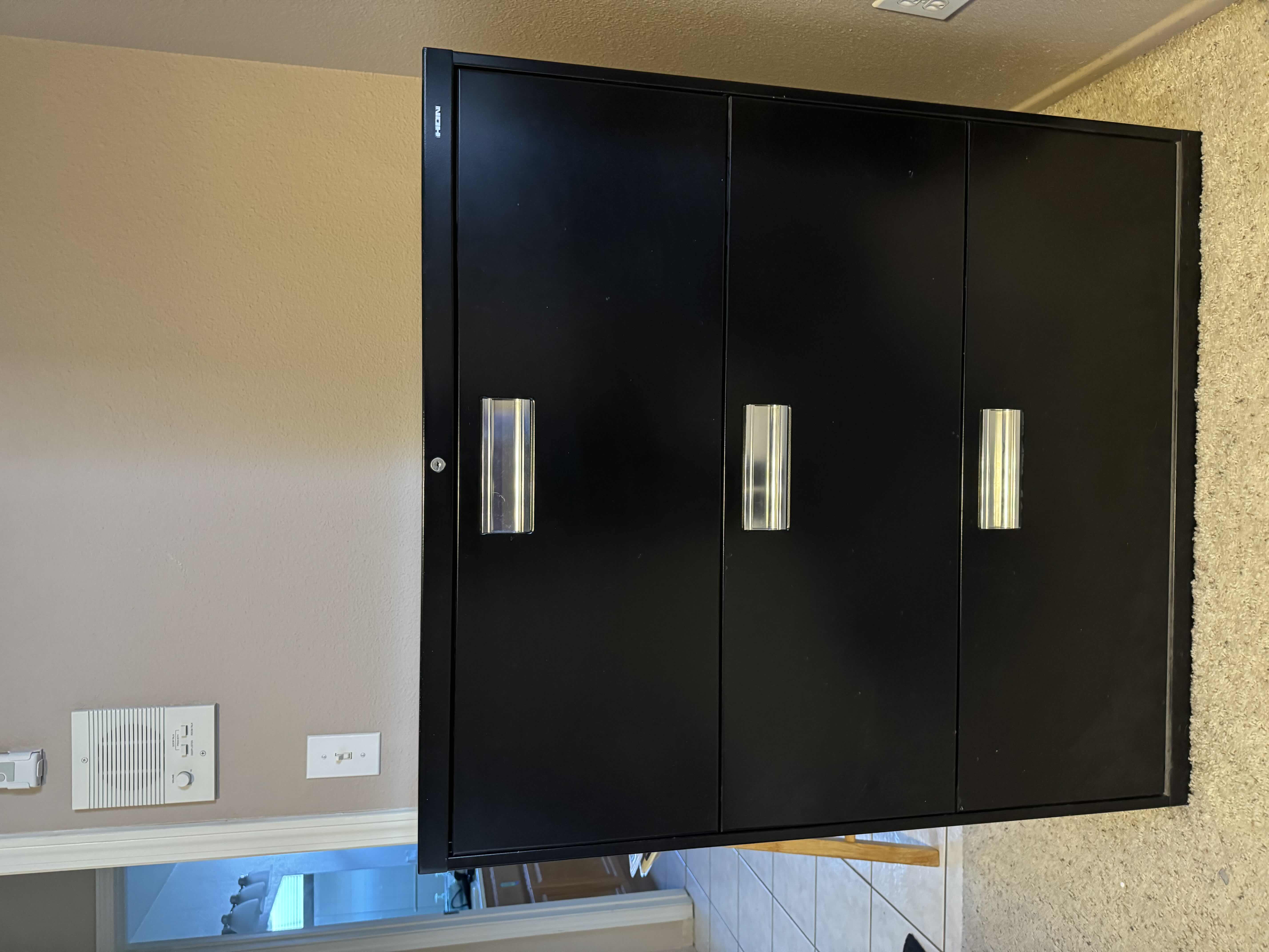 Photo 1 of BLACK METAL LATERAL FILING CABINET 36“ x 19“ H 40”