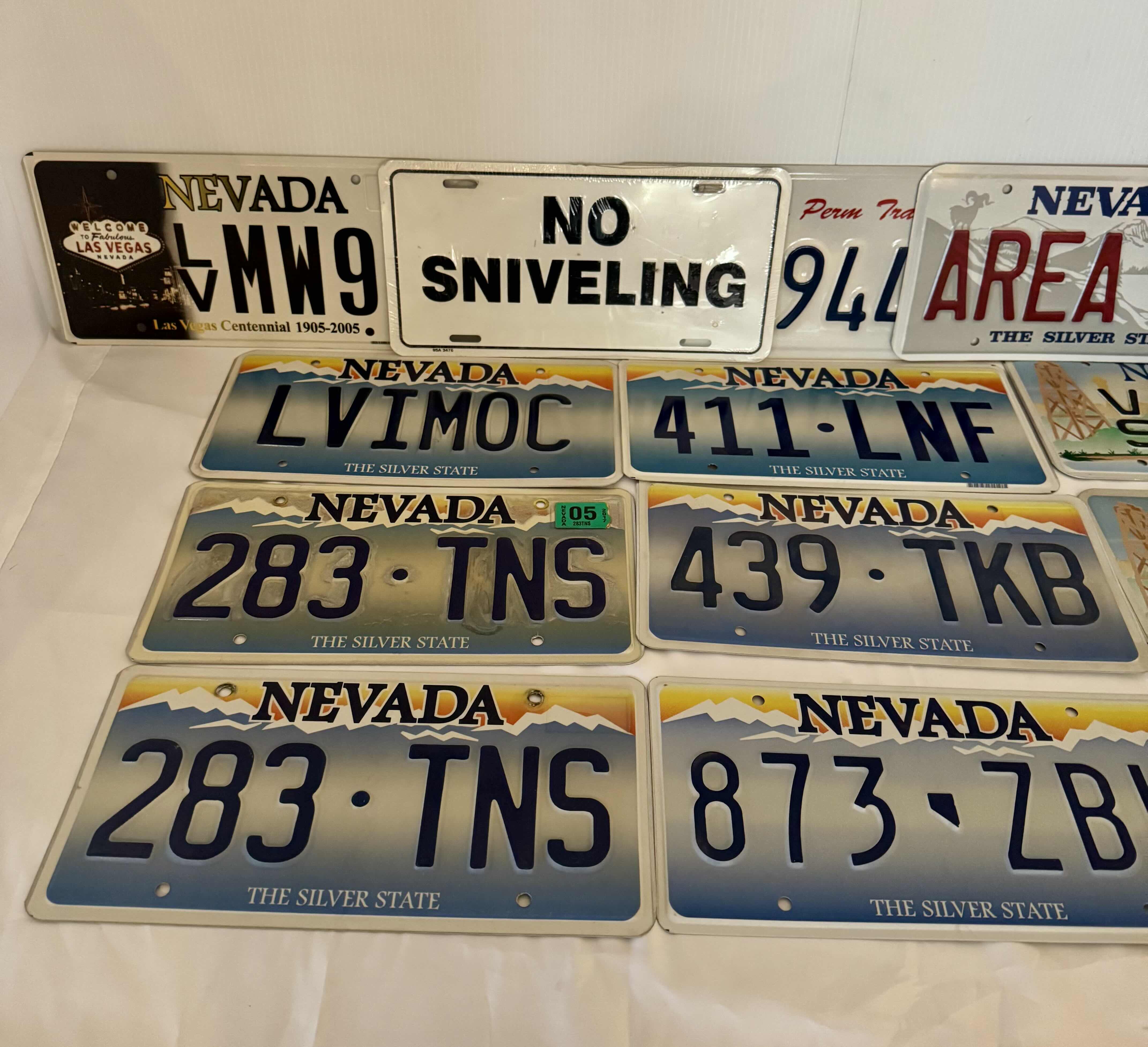 Photo 1 of 14-ASSORTED VEHICLE NEVADA LICENSE PLATES