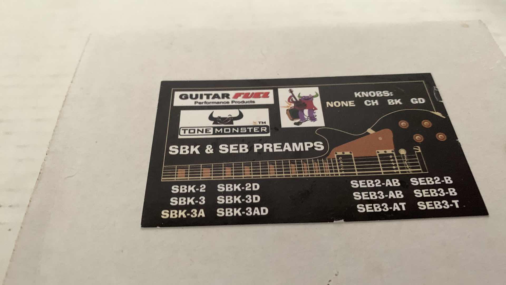 Photo 1 of BRAND NEW-GUITAR FUEL-TONE MONSTER-SNK & SEB PREAMPS