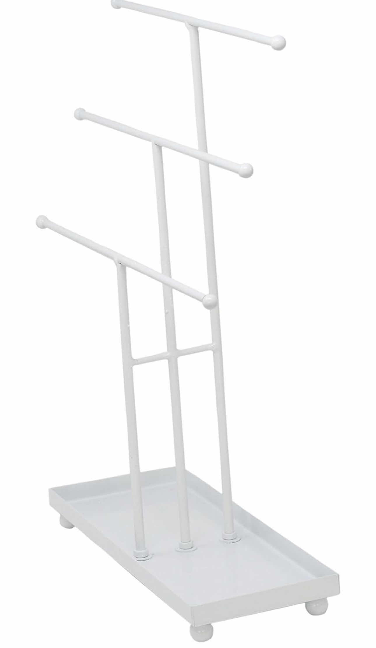 Photo 1 of BRAND NEW CASE OF ARAD WHITE METAL 3 TIER TABLETOP JEWELRY ORGANIZER WITH TRAY