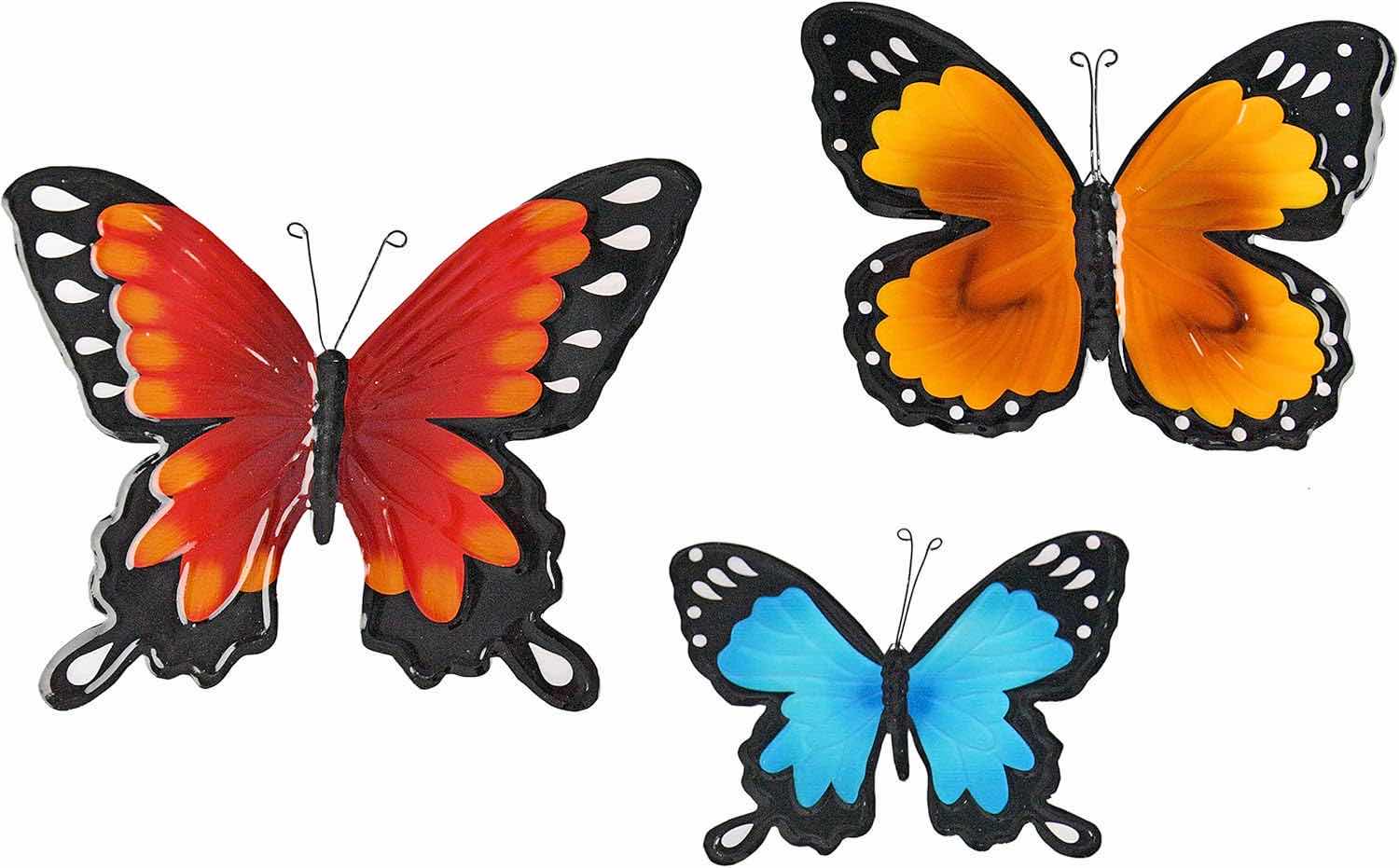 Photo 1 of CASE OF 12 METAL BUTTERFLY WALL ART-SET OF 3, INDOOR/OUTDOOR