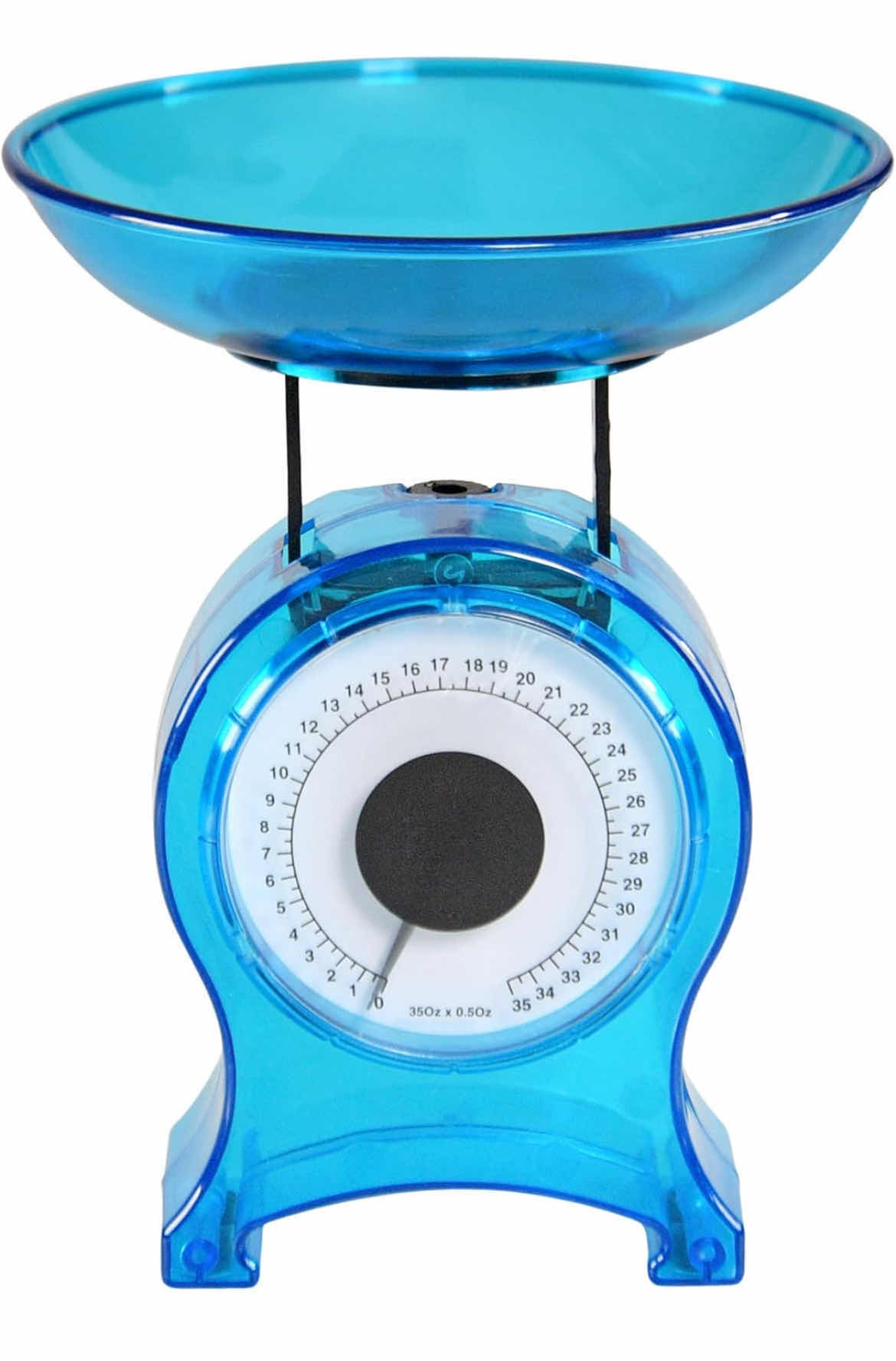 Photo 1 of BLUE KITCHEN SCALE, SMALL MECHANICAL SCALE FOR WEIGHING FOOD PORTIONS UP TO 35 OZ, ANALOGUE CASE OF 60