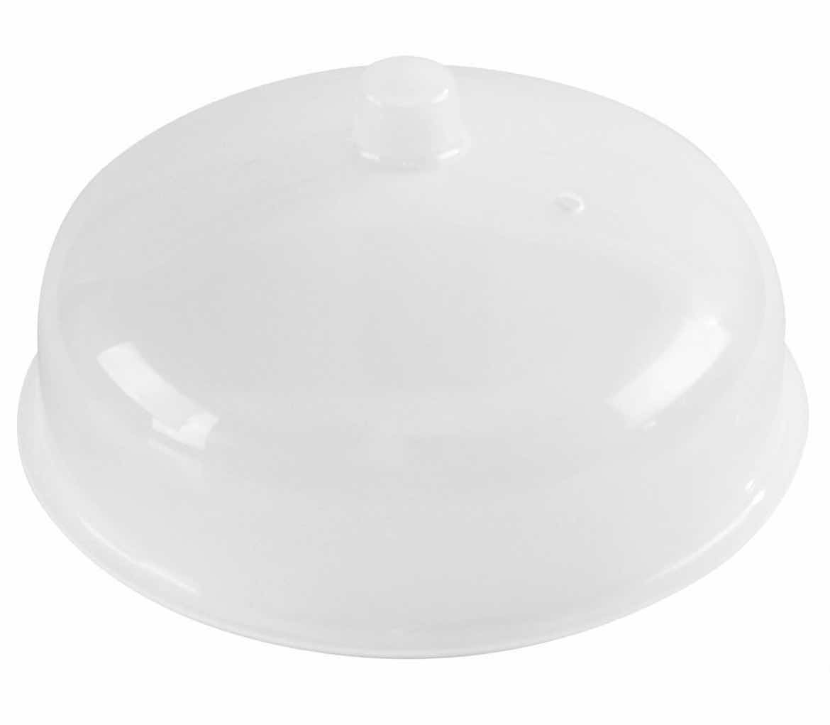 Photo 1 of CASE OF 21 HOME-X MICROWAVE DOMED COVER SPLATTER GUARD PLATE BOWL MUG COVER BPA FREE DISHWASHER SAFE 10”D x 5” H CLEAR