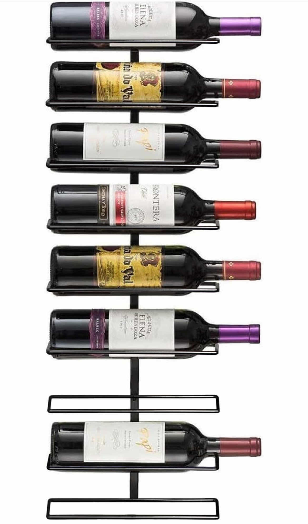 Photo 1 of CASE OF 6 HOME-X WALL MOUNT WINE RACK HOLDS 9 BOTTLES