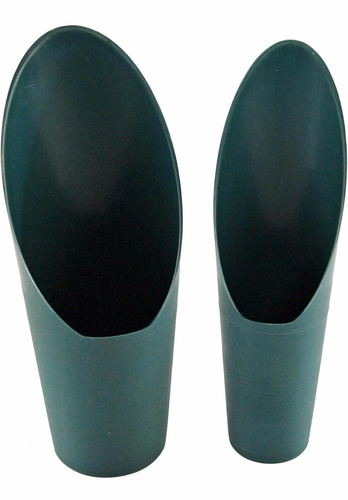 Photo 1 of CASE OF 48 HOME-X SET OF 2 SOIL SCOOPS DIFFERENT SIZES  6½" x 2½" and 6¼" x 1¾" - GREEN