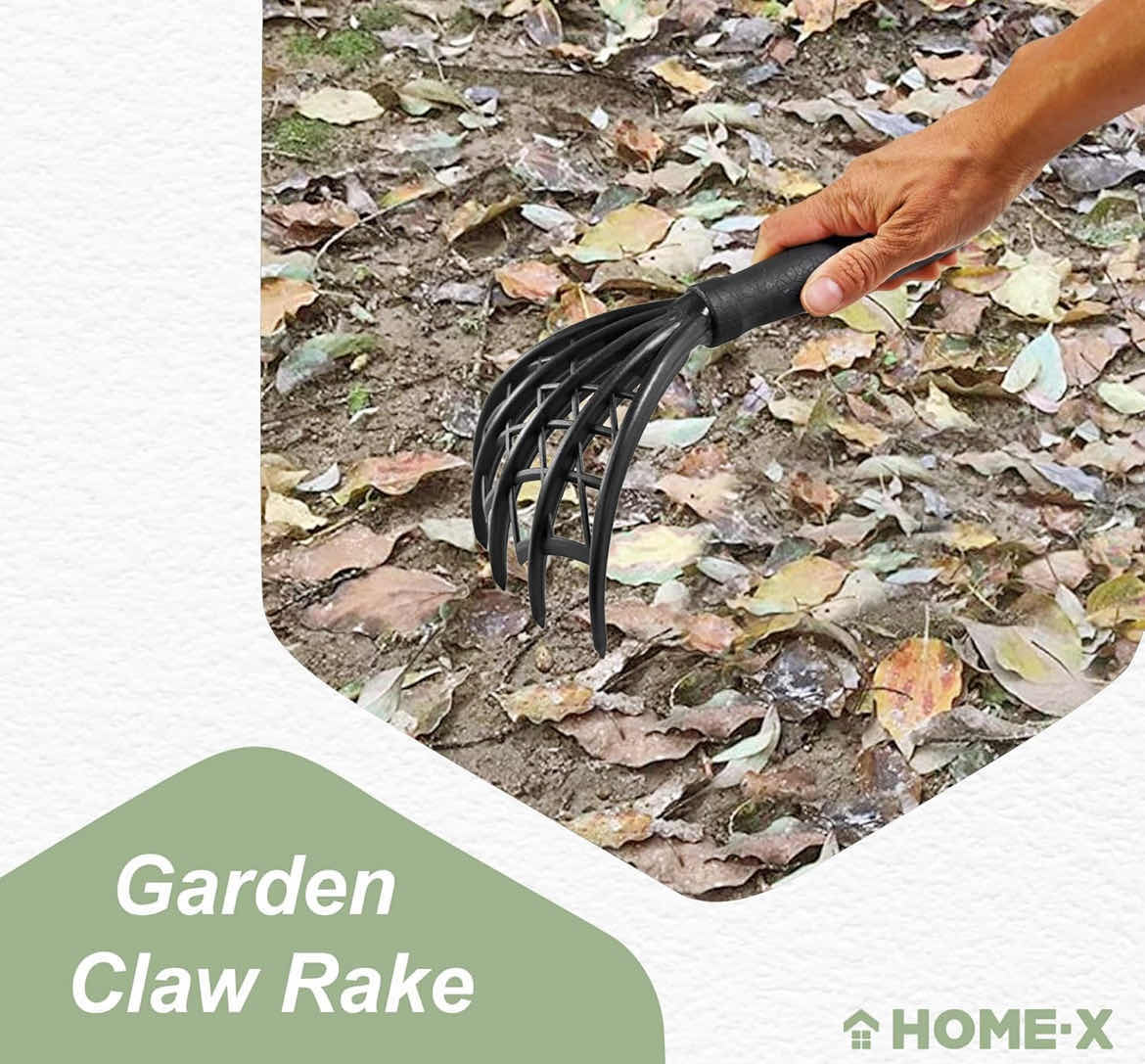 Photo 2 of CASE OF 30 HOME-X WEBBED GARDEN CLAW AND CULTIVATOR DURABLE GARDEN TOOL HAND CLAW CULTIVATOR AND GROUND TOOL RUBBER HANDLE  10-1/2" LONG