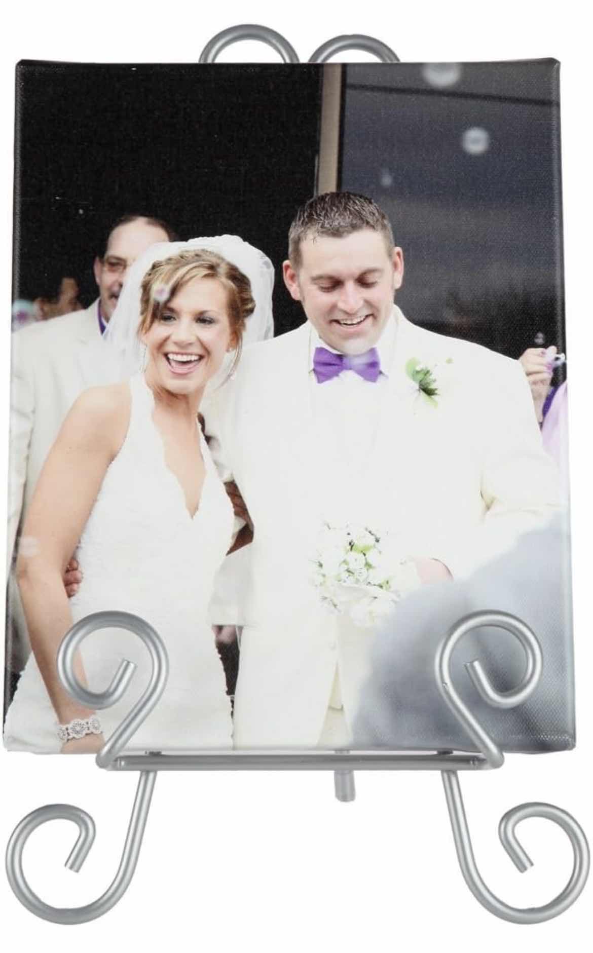 Photo 1 of CASE OF 10 HOME-X 33 CM SILVER FINISH METAL EASEL PLATE DISPLAY PHOTO HOLDER STAND