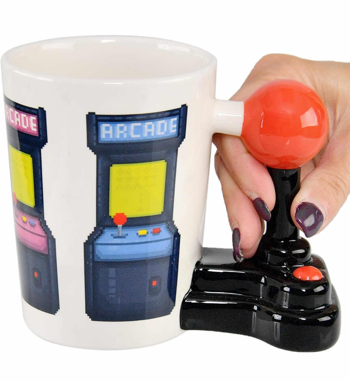 Photo 2 of CASE OF 18 HOME-X NOVELTY COFFEE MUG WITH JOYSTICK HANDLE OFFICE HOME KITCHEN