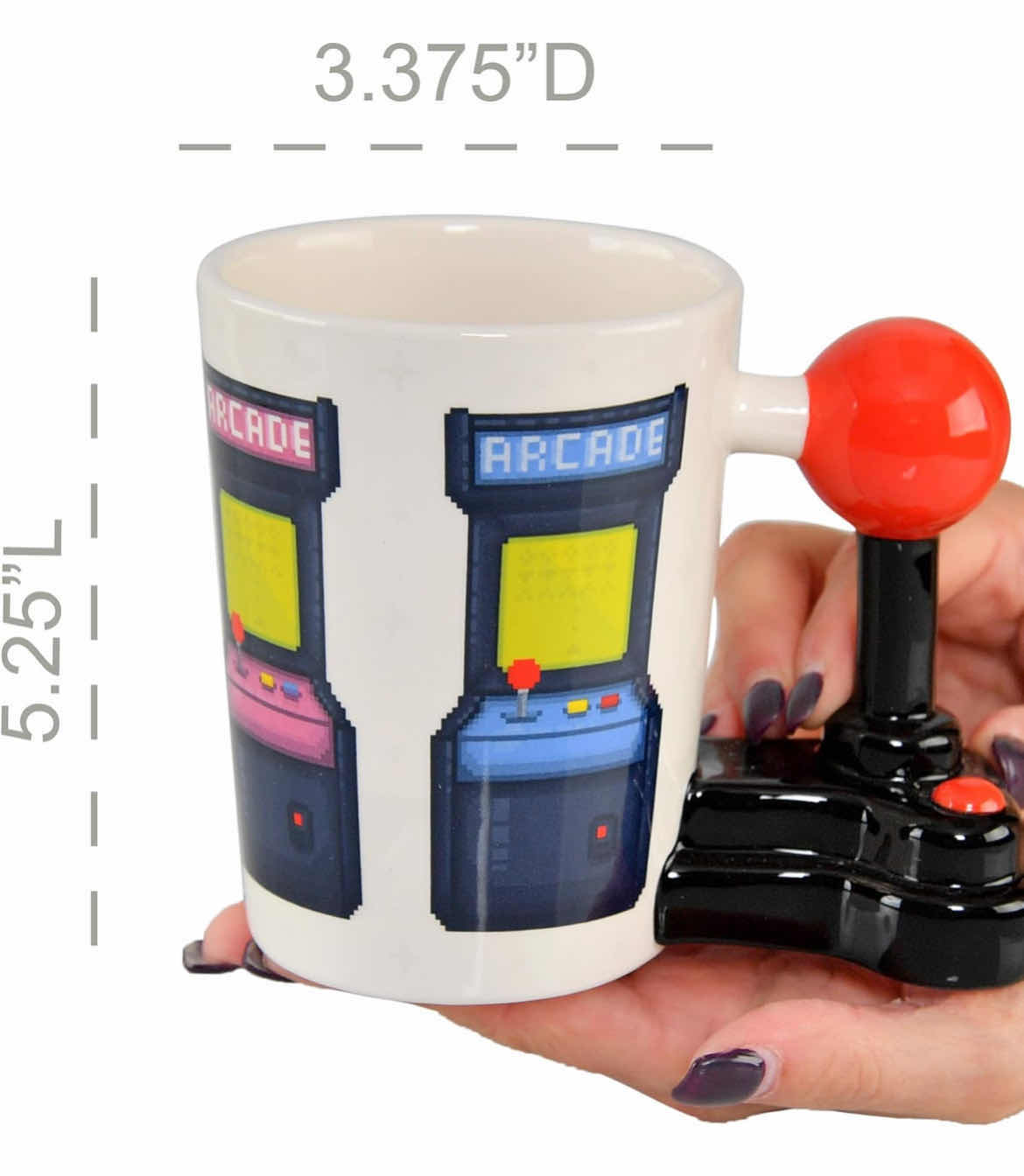 Photo 4 of CASE OF 18 HOME-X NOVELTY COFFEE MUG WITH JOYSTICK HANDLE OFFICE HOME KITCHEN