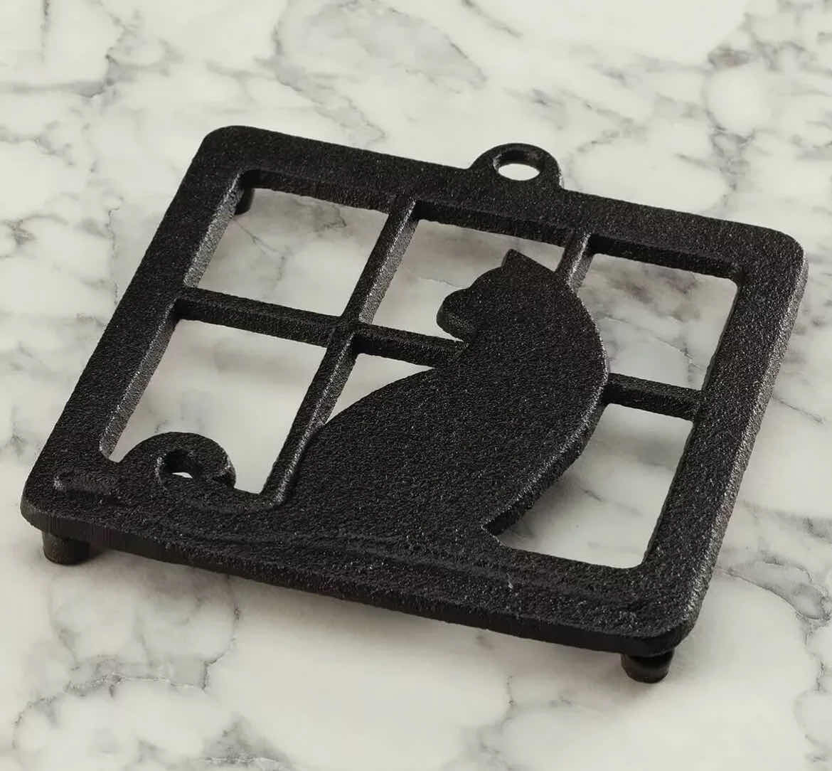 Photo 2 of CASE OF 24 HOME-X CAST IRON TRIVET WITH SINGLE CAT IN WINDOW