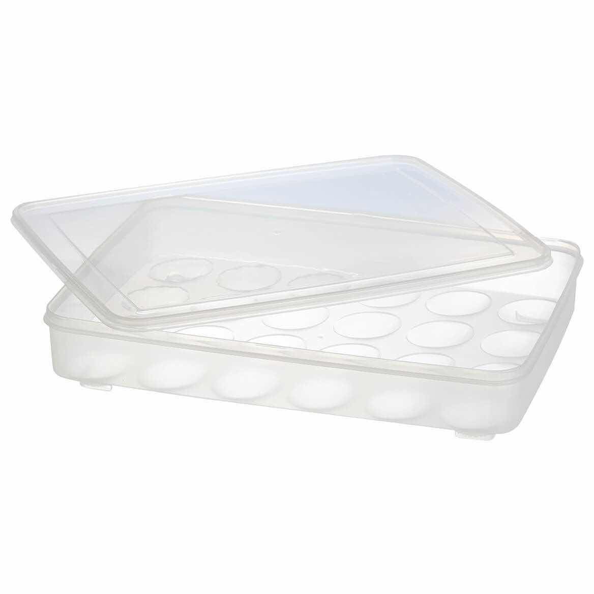 Photo 3 of CASE OF 18 HOME-X DEVILED EGG TRAY CONTAINER CARRIER WITH LID 12" L x 8 1/2" W x 2 1/2" H