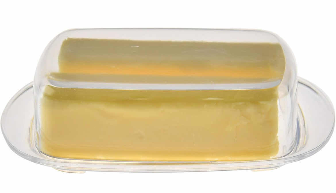 Photo 1 of CASE OF 48 HOME-X CLEAR ACRYLIC BUTTER DISH WITH COVER PLASTIC COVERED CHEESE HOLDER WITH TRAY