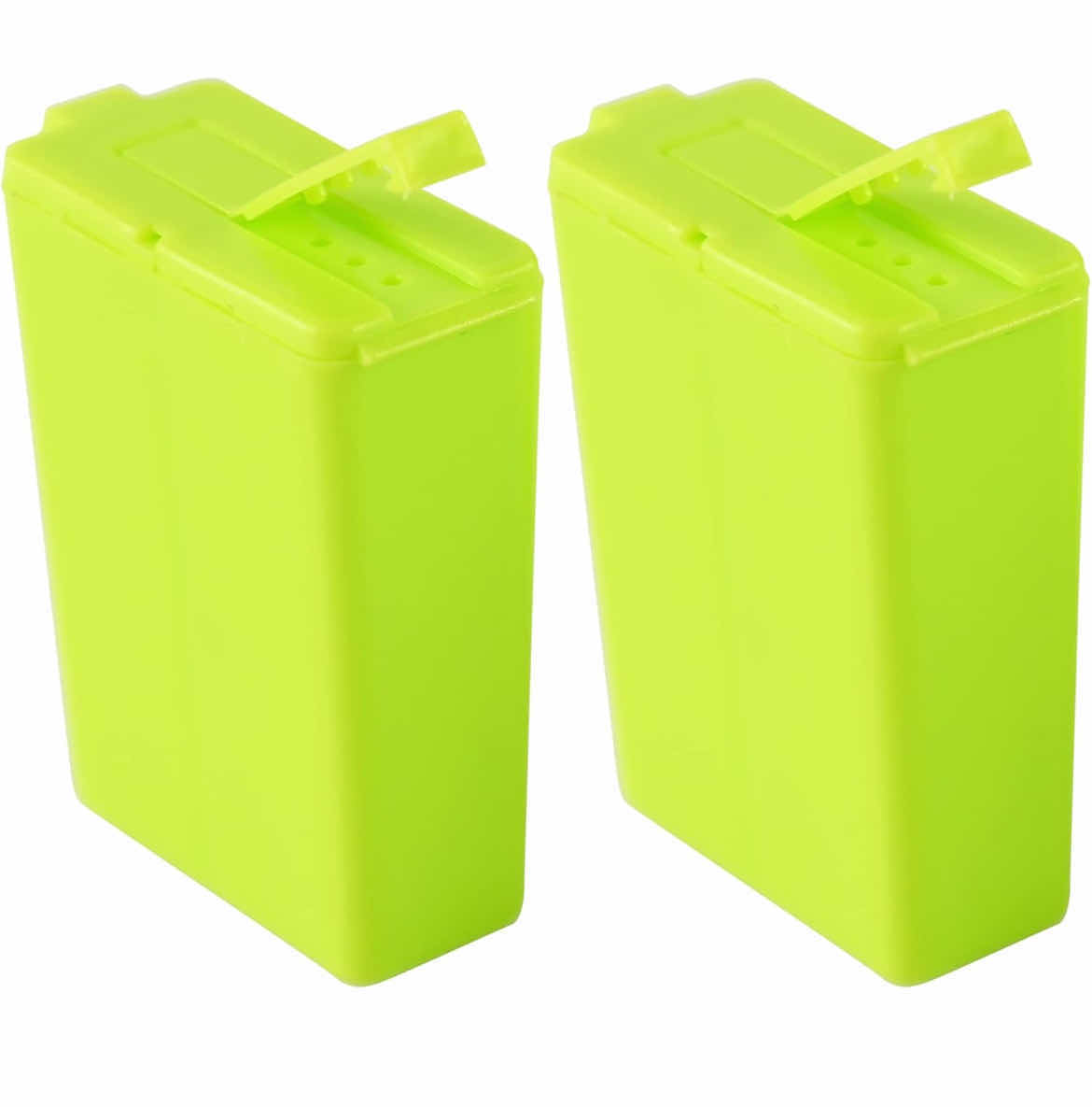 Photo 1 of CASE OF 144 HOME-X MINI SALT AND PEPPER SHAKERS PLASTIC WITH LIDS CAMPING TRAVEL LUNCHBOX SETS OF 2 GREEN