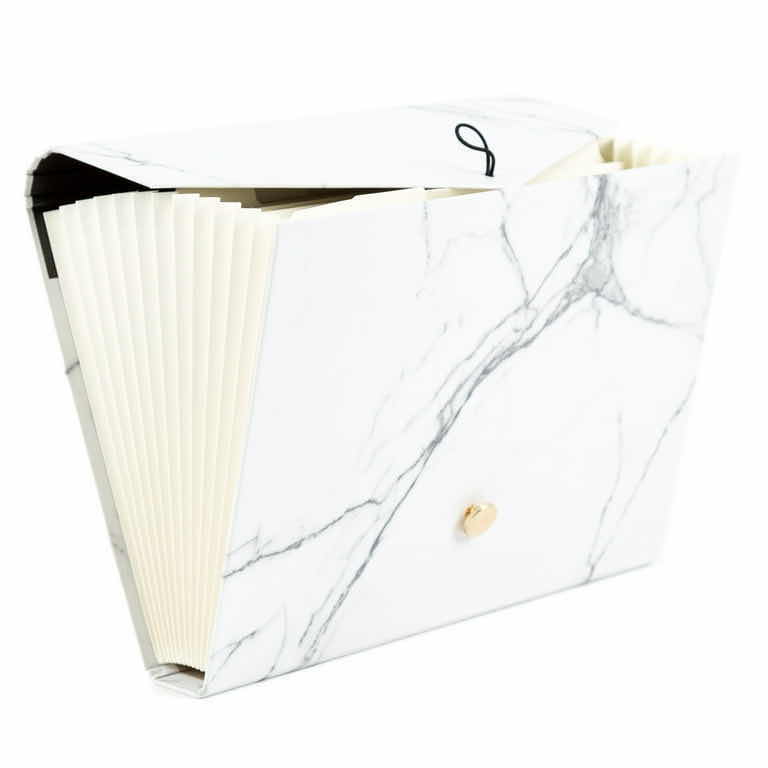 Photo 3 of U BRANDS WHITE MARBLE 13-POCKET EXPANDABLE FILE FOLDER