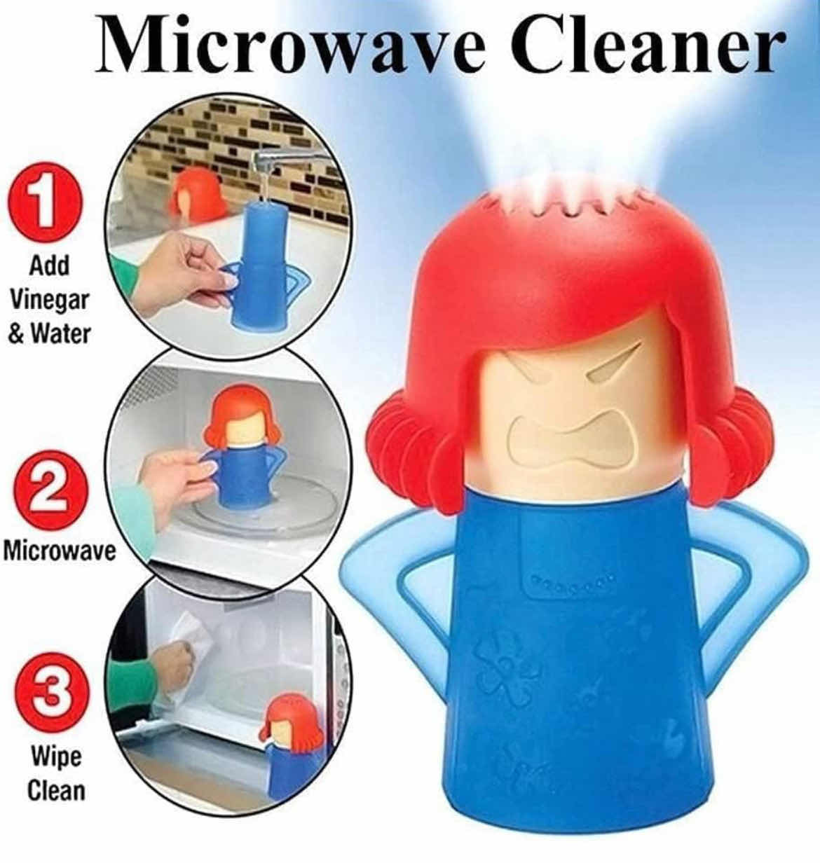 Photo 3 of CASE OF 80 HOME-X - STEAM'N MAMA MICROWAVE CLEANER, THE FUN AND EASY WAY TO STEAM CLEAN YOUR MICROWAVE, BLUE/RED BLUE AND RED