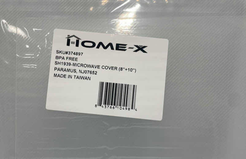 Photo 2 of CASE OF 144 HOME-X FLAT MICROWAVE COVER/SPLATTER GUARD SET OF 2  1-8” & 1-10”