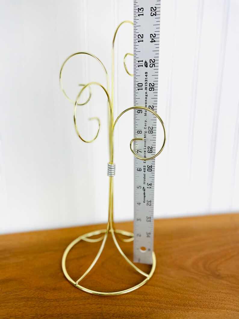 Photo 4 of CASE OF 9 4 ARM BRASS ORNAMENT HANGER TREE STAND METAL WIRE HOLDER HANGING DISPLAY