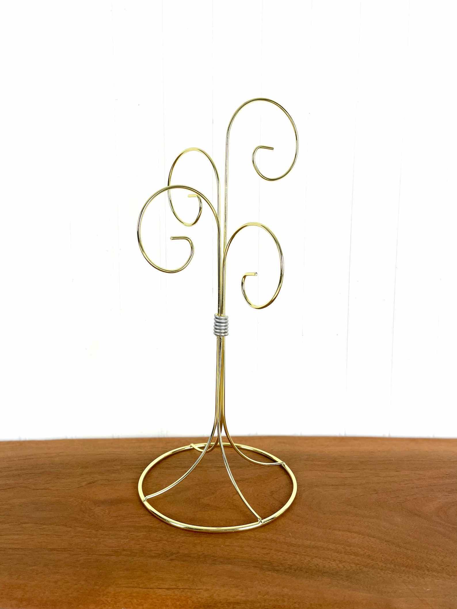 Photo 3 of CASE OF 9 4 ARM BRASS ORNAMENT HANGER TREE STAND METAL WIRE HOLDER HANGING DISPLAY