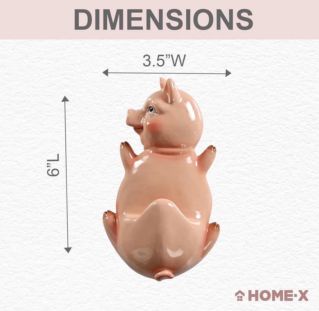 Photo 3 of NEW HOME-X 2PK WALL DECORATIVE RESIN PIG EYEGLASS HOLDER