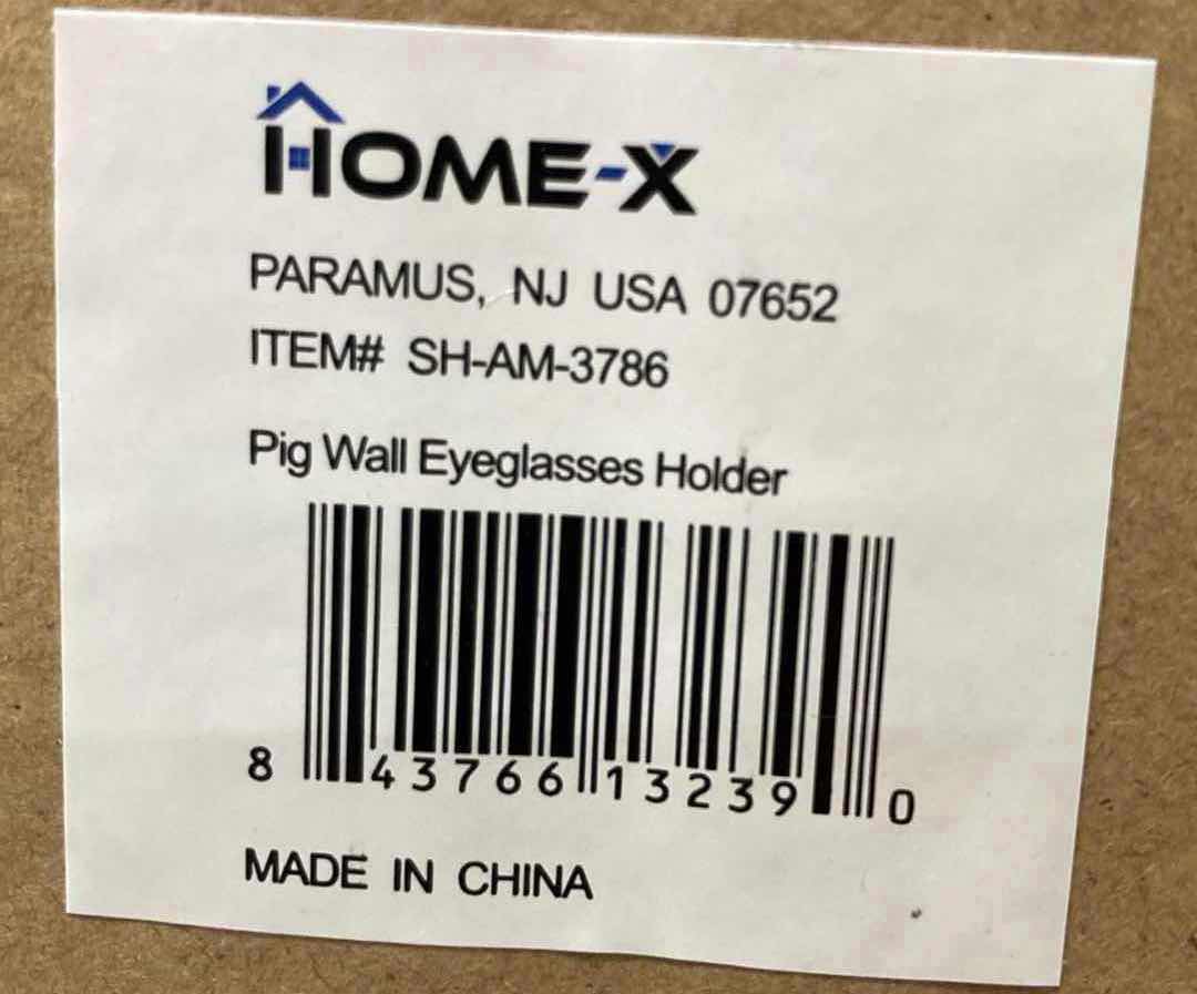 Photo 4 of NEW CASE HOME-X WALL DECORATIVE RESIN PIG EYEGLASS HOLDER (BOX OF 24)