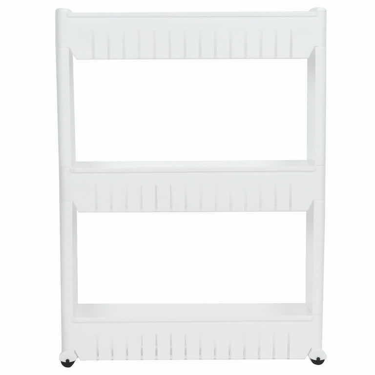 Photo 1 of HOME-X SLIM WHITE ROLLING 3 TIER BATHROOM/KITCHEN STORAGE CART