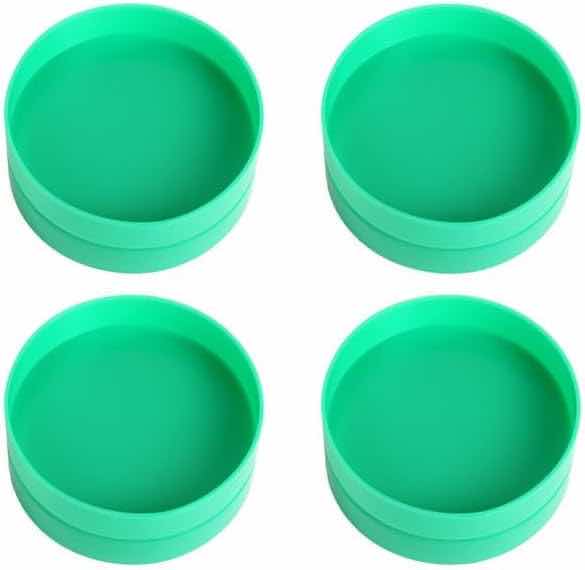 Photo 1 of HOME-X GREEN PLASTIC SODA CAN & CANNED FOOD SHELF ORGANIZER STACKERS (8 SETS OF 4)