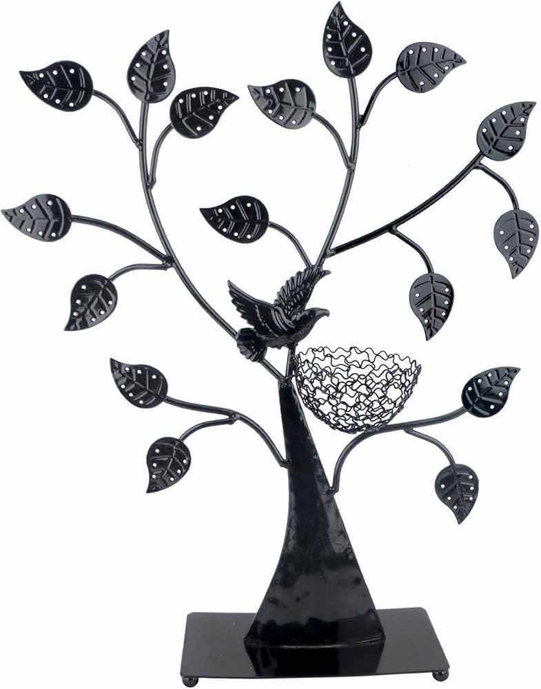 Photo 1 of NEW 2-PACK ARAD BLACK METAL JEWELRY ORGANIZER TREE 