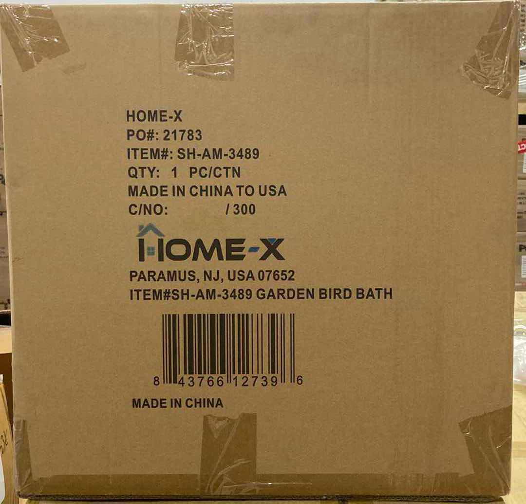 Photo 5 of NEW HOME-X GREEN POLY RESIN GARDEN BIRD BATH WITH PEDESTAL 20.5” X H27.5�”