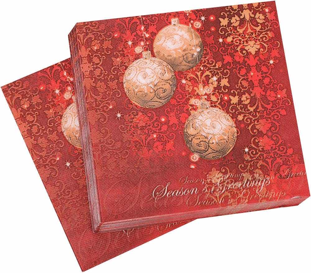 Photo 2 of NEW HOME-X DISPOSABLE SEASON’S GREETING CHRISTMAS PARTY NAPKINS 48PK (SET OF 5)