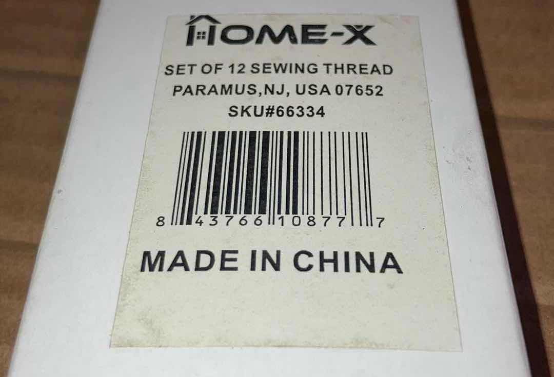 Photo 3 of NEW CASE HOME-X 12 PACK ALL PURPOSE SEWING THREAD SET (BOX OF 150)