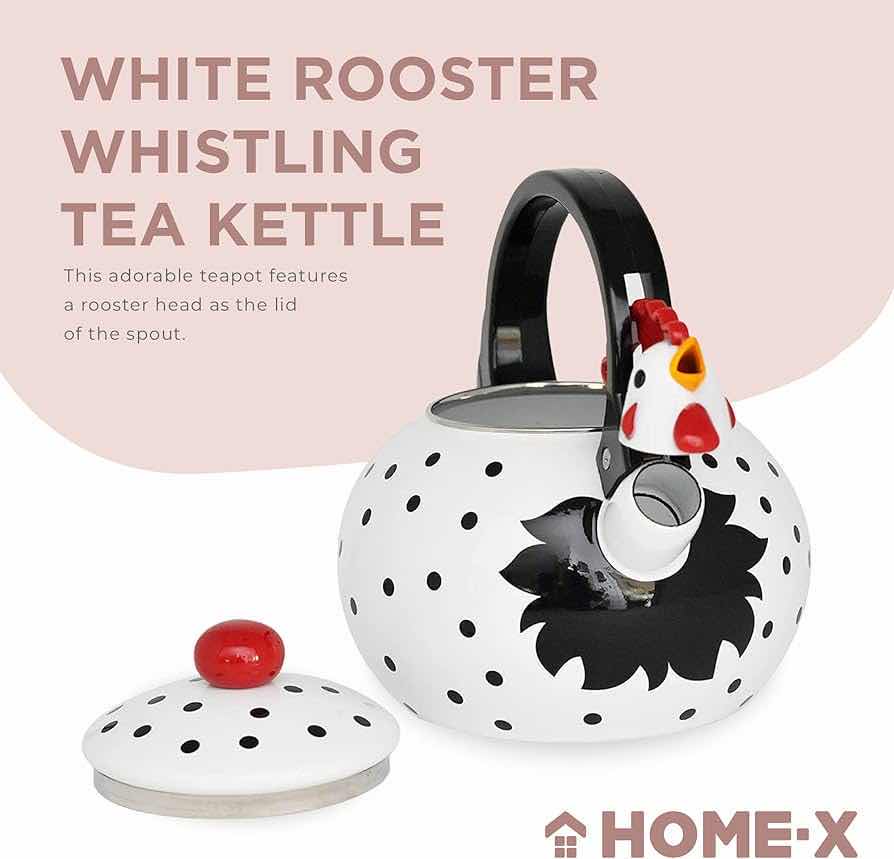 Photo 2 of NEW CASE HOME-X LEGHORN ROOSTER WHISTLING TEA KETTLE (BOX OF 6)