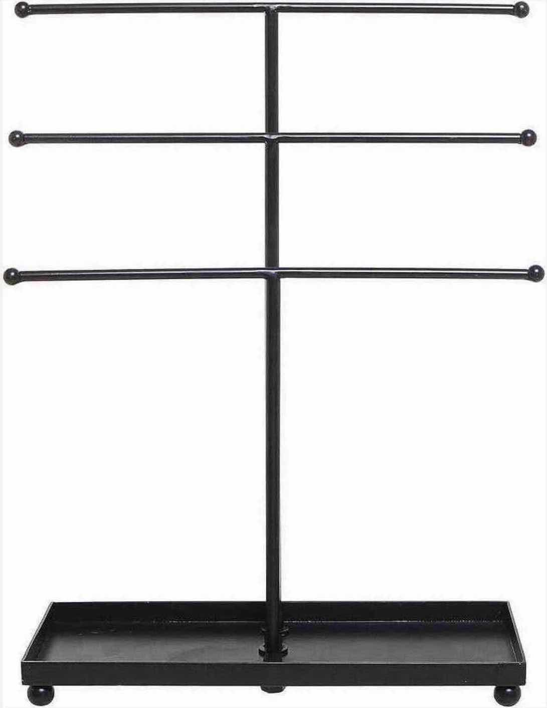 Photo 2 of NEW CASE ARAD MODERN BLACK METAL 3 TIER JEWELRY ORGANIZER (BOX OF 5)