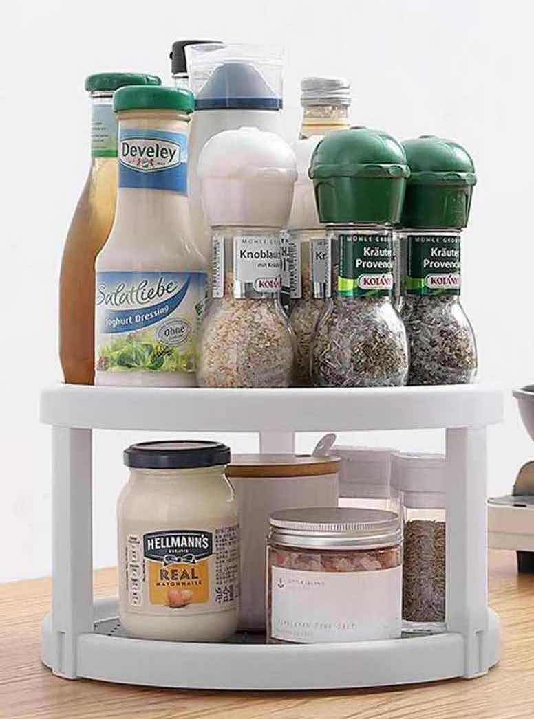 Photo 1 of NEW 2-PACK HOME-X 2-TIER 10” LAZY SUSAN, 360 DEGREE ROTATING NON-SKID SPICE RACK/ORGANIZER