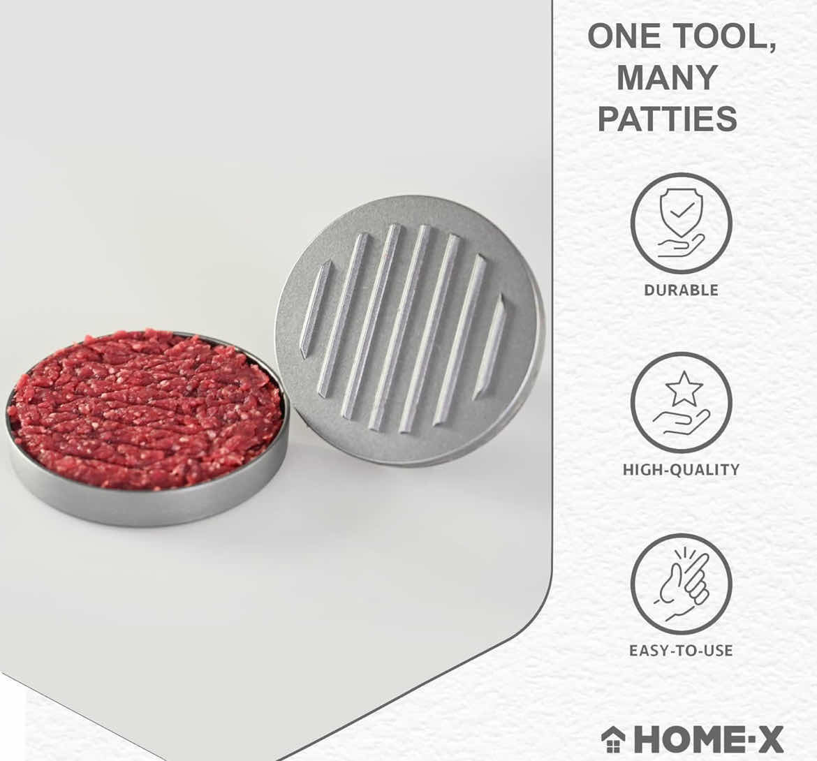 Photo 9 of HOME X ALUMINUM HAMBURGER PRESS (1CASE/40PCS)