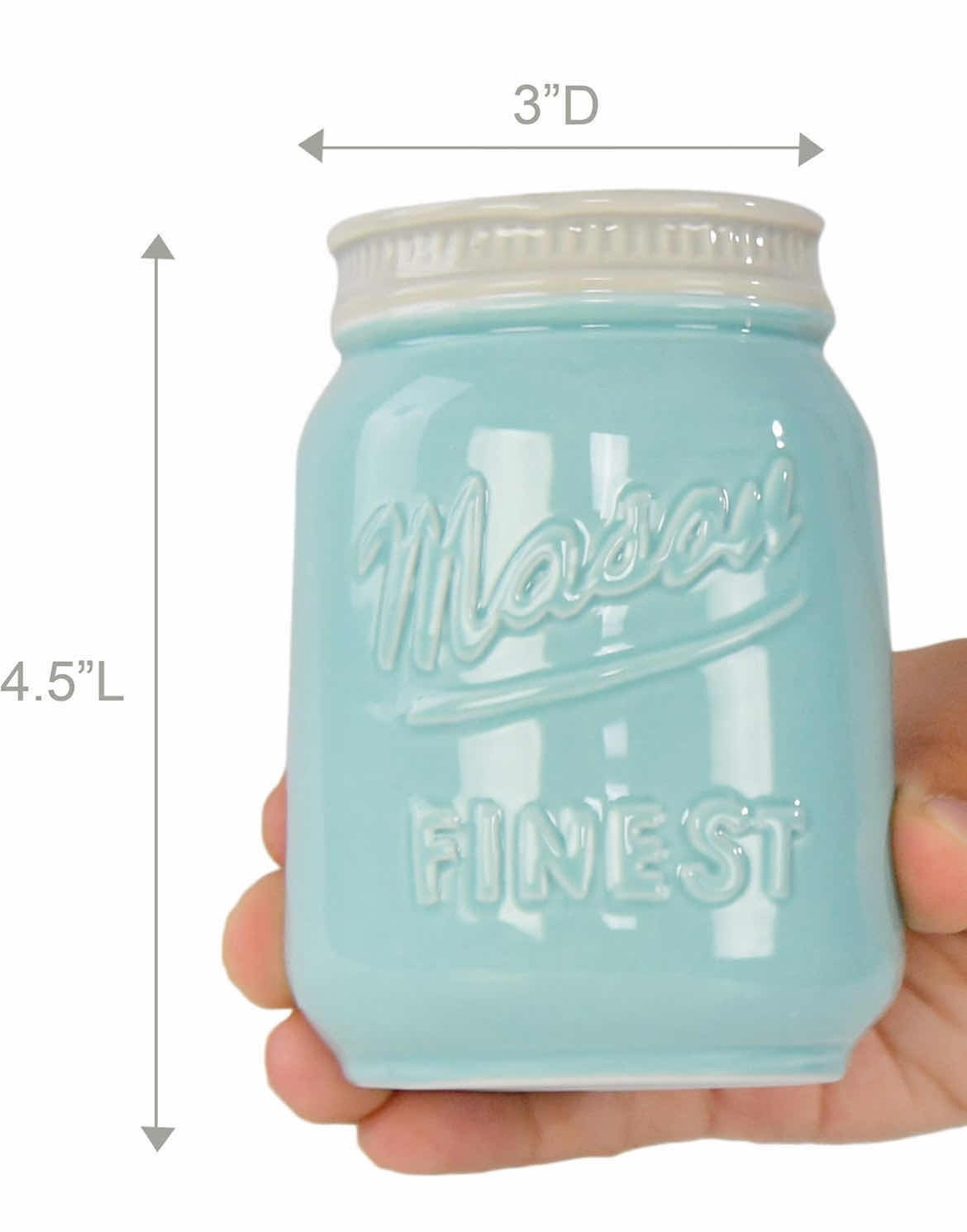 Photo 4 of NEW PARTIAL CASE OF HOME X TEAL MASON JAR CERAMIC SPONGE HOLDER (APPROX 22 PCS)