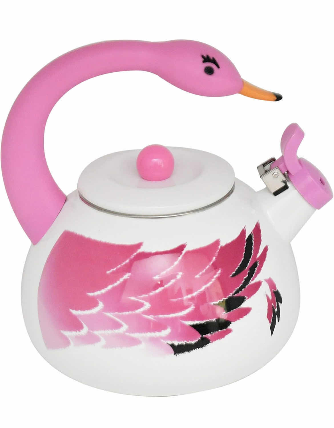 Photo 1 of HOME X PINK FLAMINGO WHISTLING TEA KETTLE 2.3QT (1CASE/6PCS)