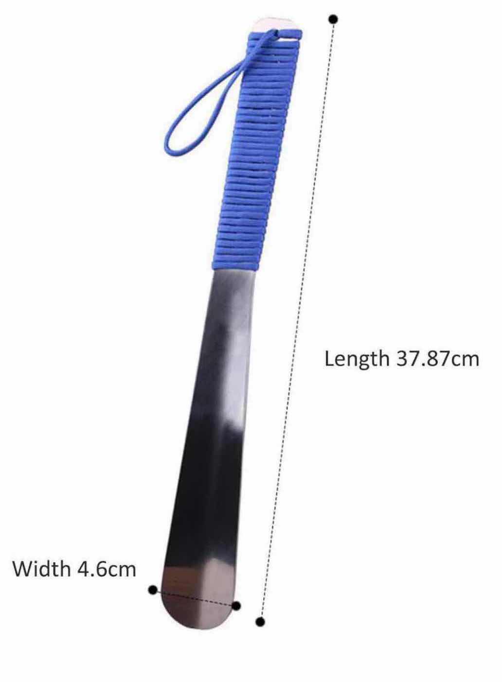 Photo 5 of NEW CASE OF HOME-X STAINLESS STEEL PORTABLE 15” SHOE HORN HELPER, BLUE (APPROX 70 PCS)