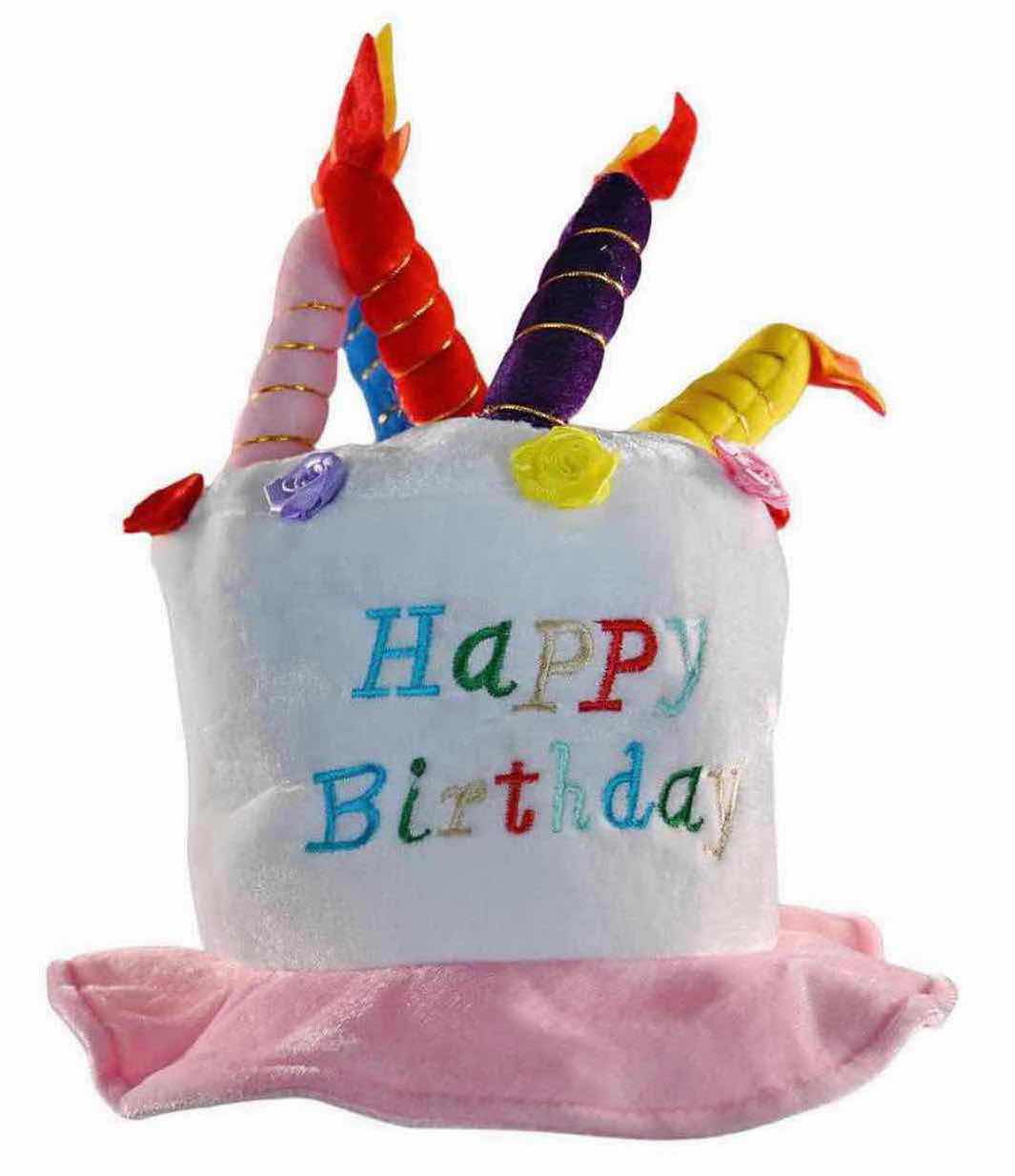 Photo 2 of $NEW CASE OF HOME-X NOVELTY PLUSH BIRTHDAY CAKE HAT W CANDLES, PINK (APPROX 50 PER CASE)