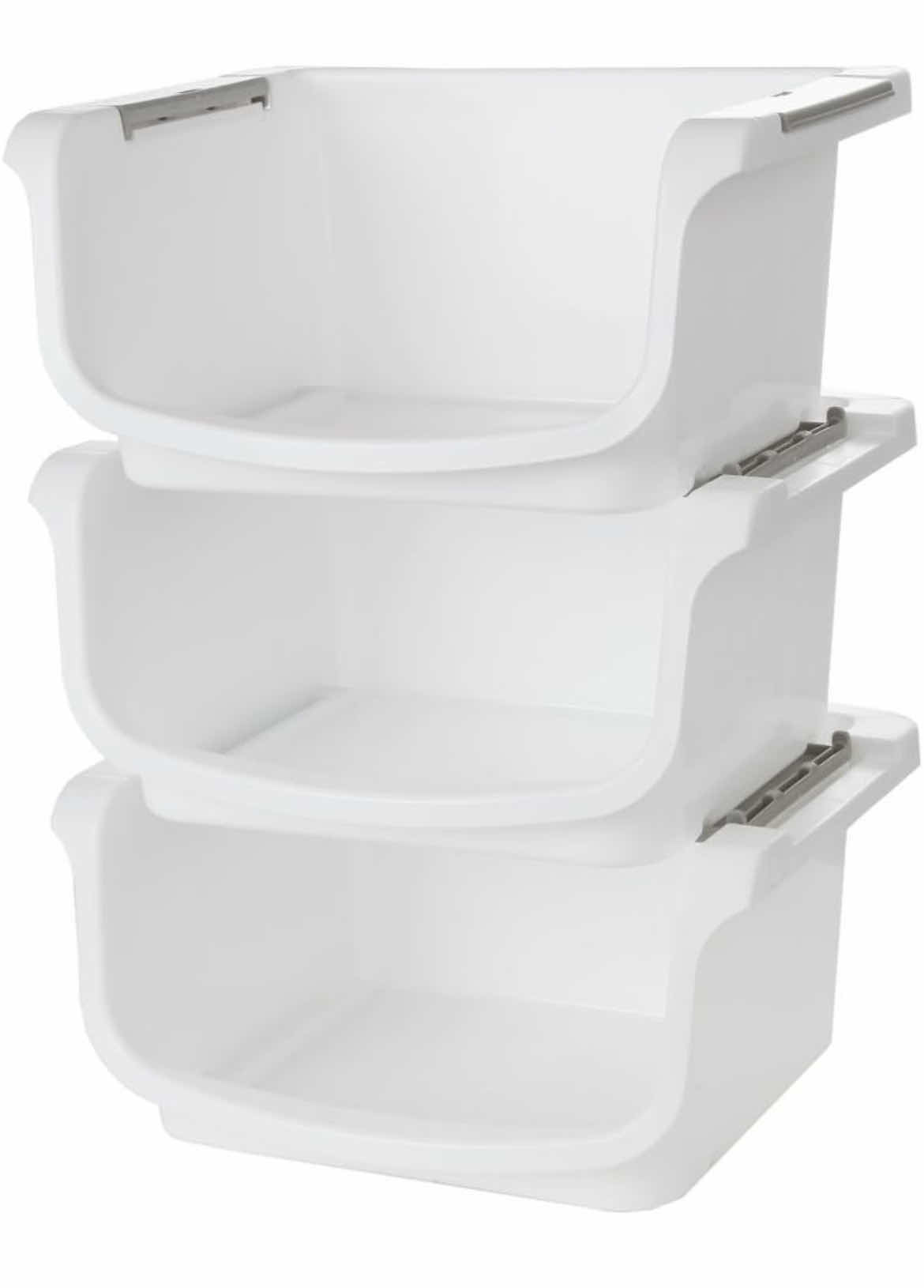 Photo 1 of NEW CASE  HOME X SMALL NESTING/STACKABLE STORAGE BINS, 3 BINS PER SET (1 CASE/6 SETS)