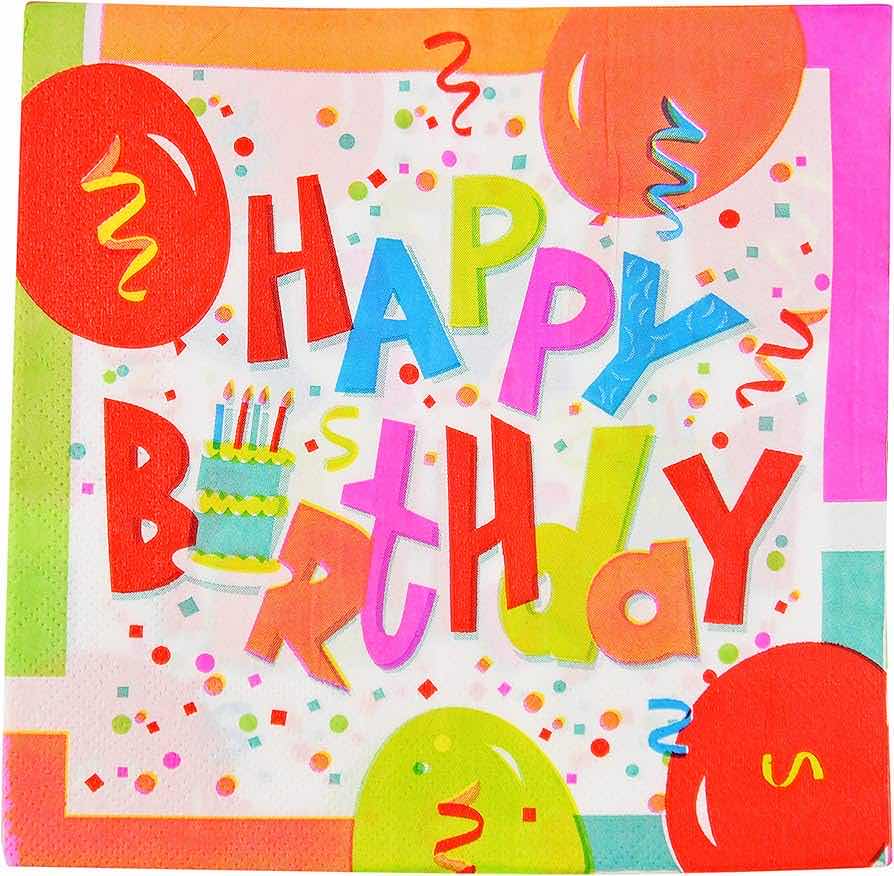 Photo 1 of NEW CASE HOME-X BIRTHDAY PARTY CONFETTI PAPER NAPKINS 48PK (BOX OF APPROX 75 SETS)