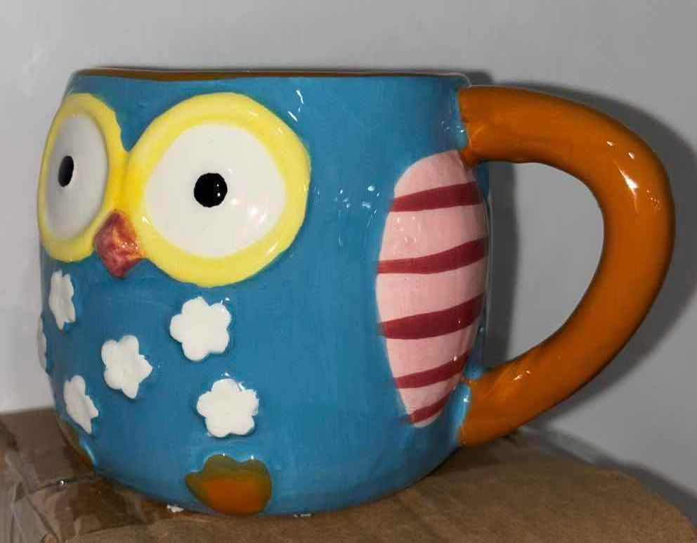 Photo 3 of NEW CASE OF HOME-X HOOTIE CUTIE COLORFUL CERAMIC OWL MUG (CASE OF 24)