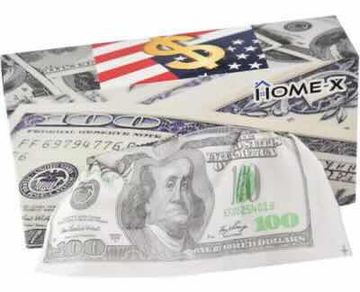 Photo 1 of NEW CASE OF HOME-X $100 DOLLAR BILL BOX OF 3PLY TISSUES (24PCS/CASE)