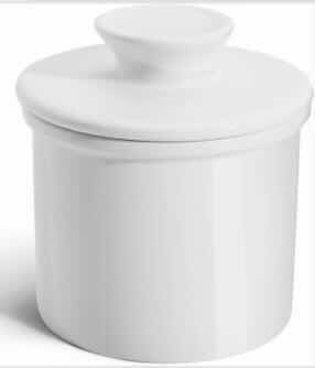 Photo 1 of NEW HOME-X WHITE CERAMIC CROCK BUTTER DISH (24PCS/CASE)