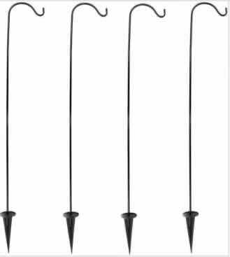 Photo 1 of NEW CASE HOME-X ADJUSTABLE IN-GROUND SHEPHERDS HOOKS 4PK (BOX OF 8 SETS) H27”-42”