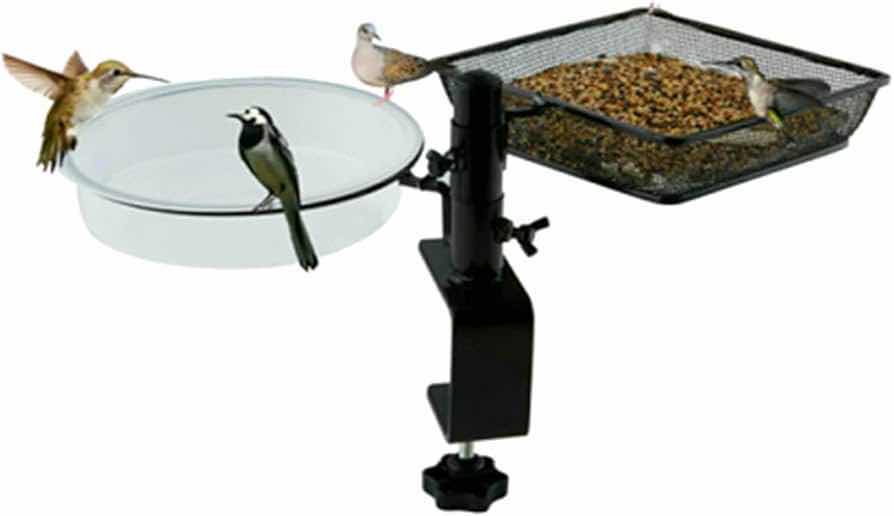 Photo 1 of NEW CASE HOME-X DUEL BIRD FEEDER/BIRD BATH DECK MOUNT WROUGHT IRON MESH TRAYS (PARTIAL CASE OF 5)