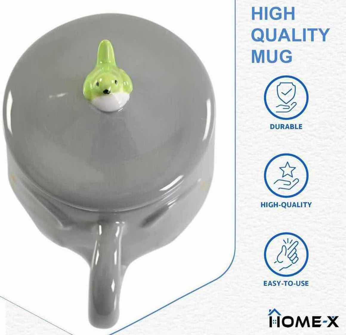 Photo 4 of NEW CASE OF HOME-X CERAMIC ELEPHANT MUG W LID 5.5” X 4” (18PCS/CASE)