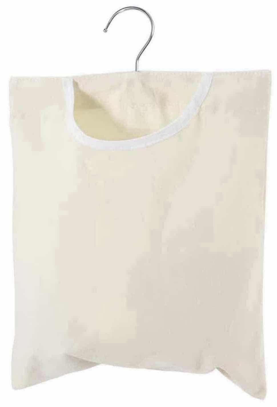 Photo 1 of NEW CASE OF HOME-X CANVAS CLOTHESPIN BAG W ROTATING HANGING HOOK, BEIGE, 15” X 11” (APPROX 100 PCS/CASE)