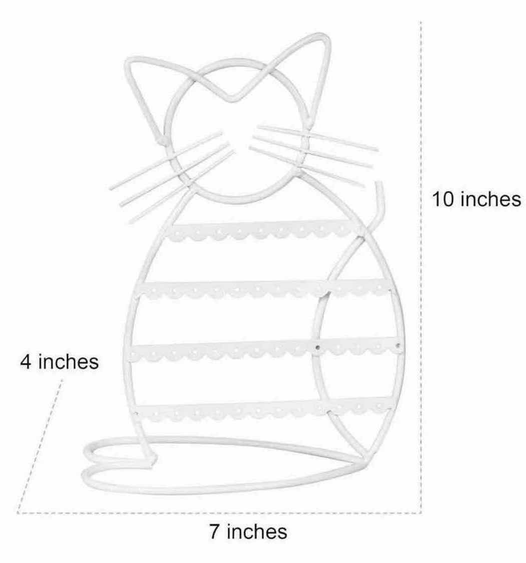 Photo 1 of NEW CASE OF ARAD CAT-SHAPED EARRING HOLDER/ORGANIZER DISPLAY, WHITE (16 PCS/ CASE)