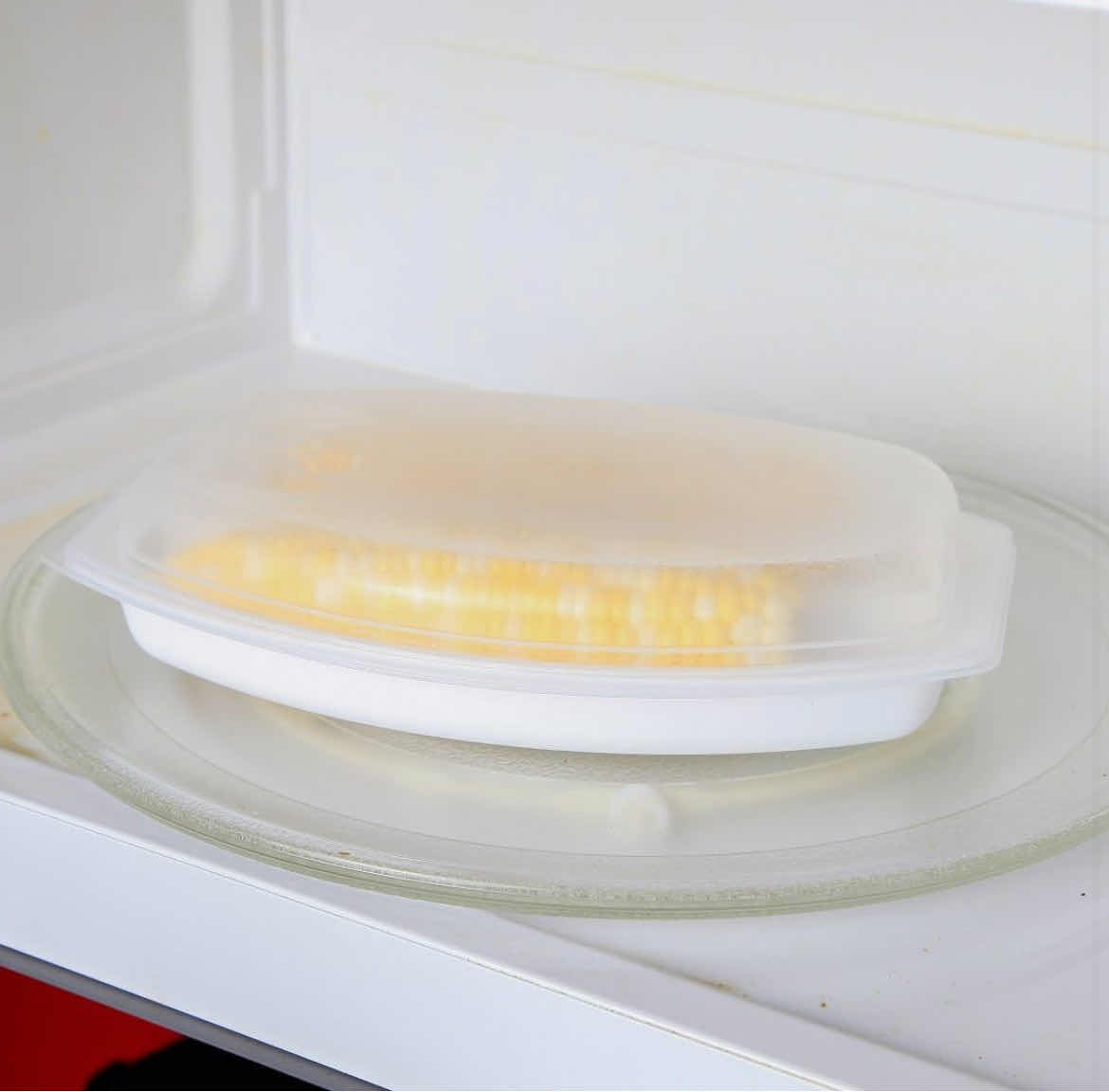 Photo 3 of 2-BRAND NEW-HOME-X CORN ON THE COBB MICROWAVE STEAMER WITH LID, AIRTIGHT LID STEAMS FOR DELICATE AND PERFECTLY COOKED CORN ON THE COBB IN MINUTES (BPA FREE)